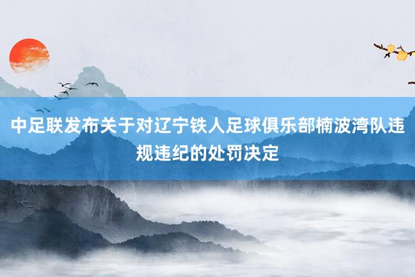 中足联发布关于对辽宁铁人足球俱乐部楠波湾队违规违纪的处罚决定