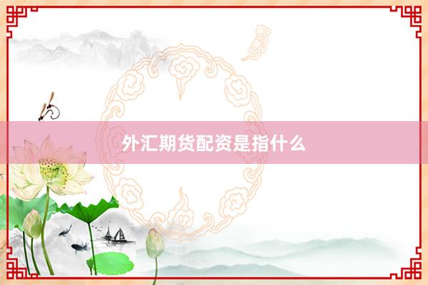 外汇期货配资是指什么