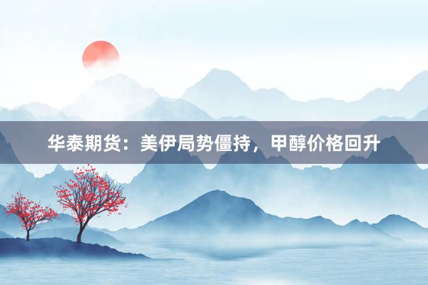 华泰期货：美伊局势僵持，甲醇价格回升