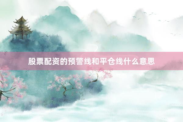 股票配资的预警线和平仓线什么意思