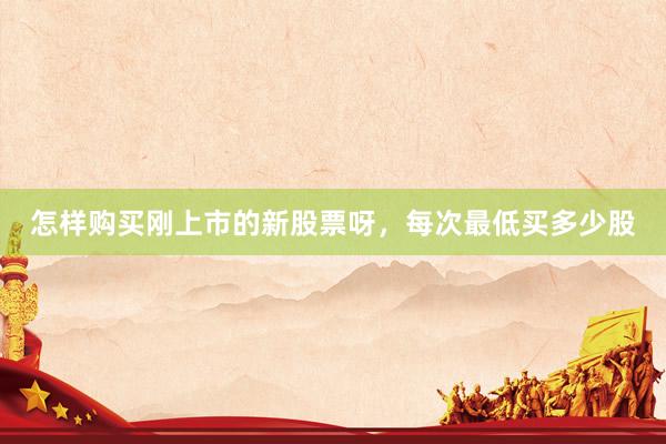 怎样购买刚上市的新股票呀，每次最低买多少股