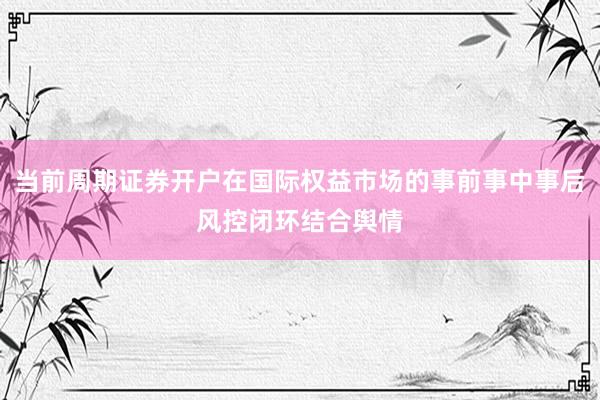 当前周期证券开户在国际权益市场的事前事中事后风控闭环结合舆情