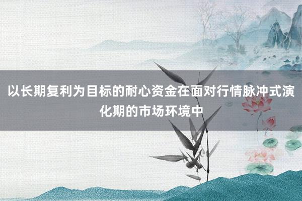 以长期复利为目标的耐心资金在面对行情脉冲式演化期的市场环境中