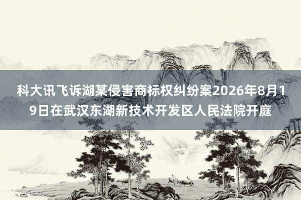 科大讯飞诉湖某侵害商标权纠纷案2026年8月19日在武汉东湖新技术开发区人民法院开庭
