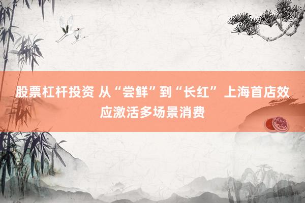 股票杠杆投资 从“尝鲜”到“长红” 上海首店效应激活多场景消费